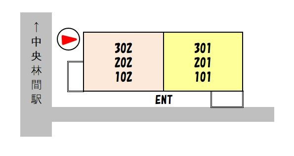 中央林間６丁目メゾン　配置