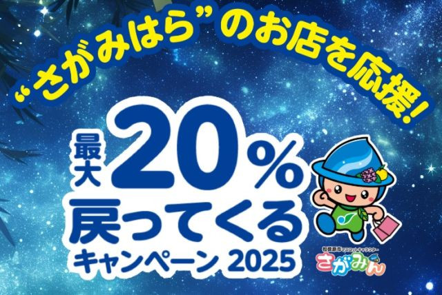 相模原市20％戻ってくる